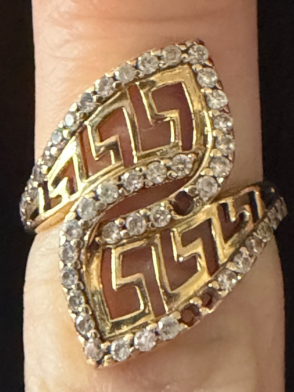 Gold-Tone Crystal Statement Ring - Women Jewelry 10kt